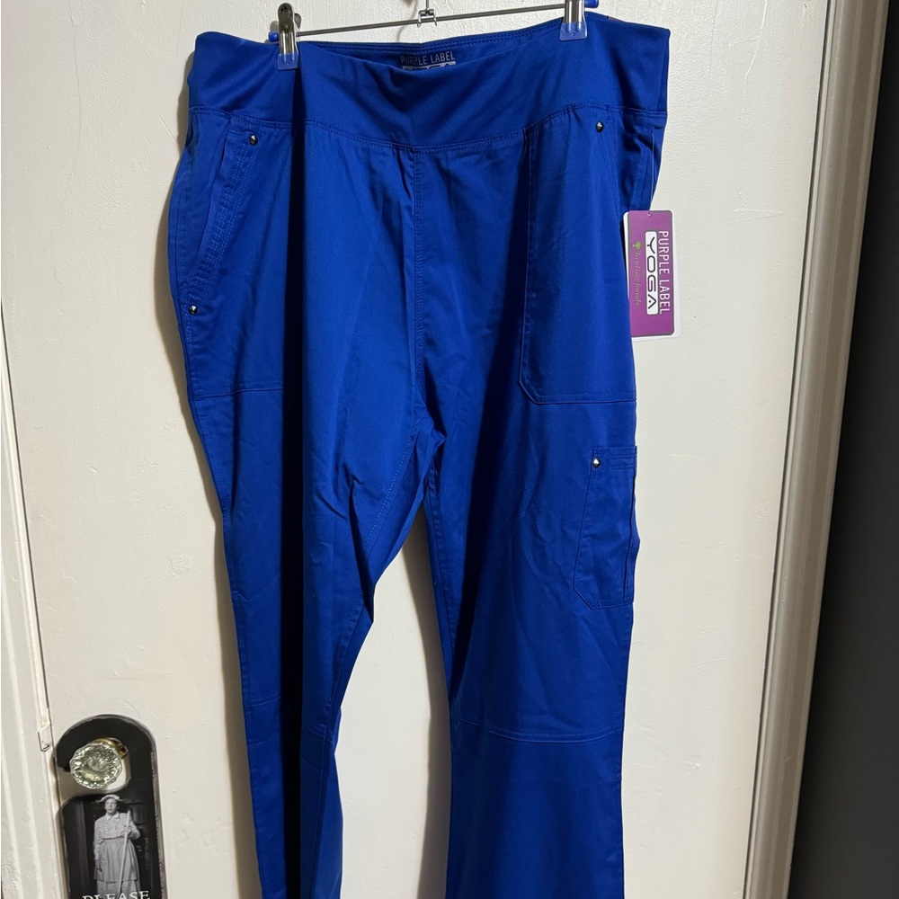 Purple Label scrubs, new pants with tag, size XL in Galaxy Blue
